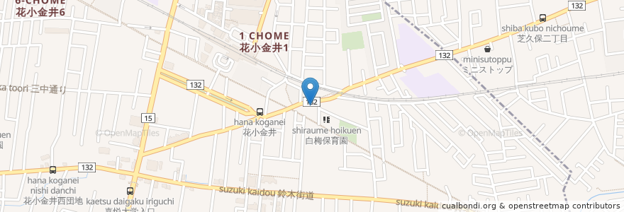 Mapa de ubicacion de 三井のリパーク en 日本, 東京都, 小平市.