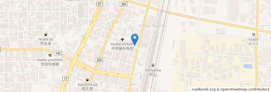 Mapa de ubicacion de お好み焼いぶき en 日本, 福島県, 郡山市.