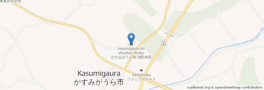 Mapa de ubicacion de 西消防署 en Japon, Préfecture D'Ibaraki, かすみがうら市.