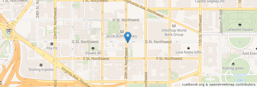 Mapa de ubicacion de The Owl School en الولايات المتّحدة الأمريكيّة, واشنطن العاصمة, Washington.