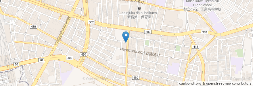 Mapa de ubicacion de Yakiniku Kobeya en 일본, 도쿄도, 신주쿠.