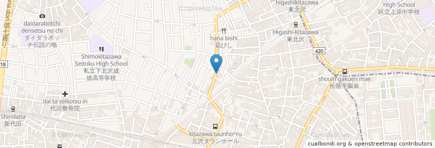 Mapa de ubicacion de スナック れい en Japonya, 東京都, 世田谷区.