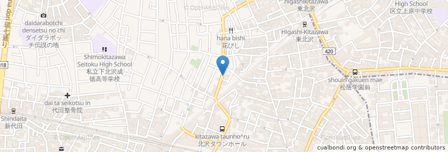 Mapa de ubicacion de 夕の華 en 일본, 도쿄도, 世田谷区.