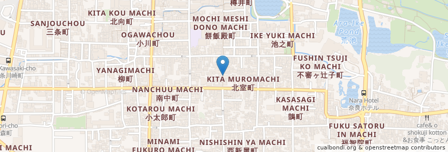 Mapa de ubicacion de 福寿司 en 일본, 나라현, 나라시.