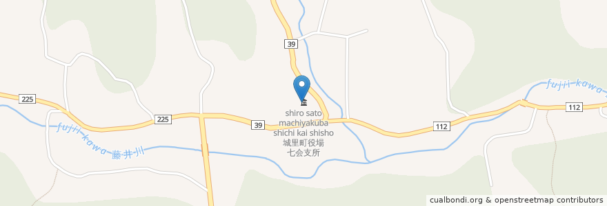 Mapa de ubicacion de 城里町役場 七会支所 en Japan, 茨城県, 東茨城郡, 城里町.