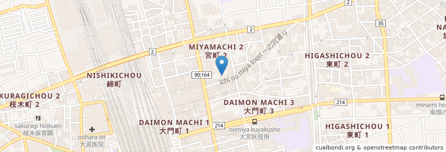 Mapa de ubicacion de Hotel O.M.Y en ژاپن, 埼玉県, さいたま市, 大宮区.