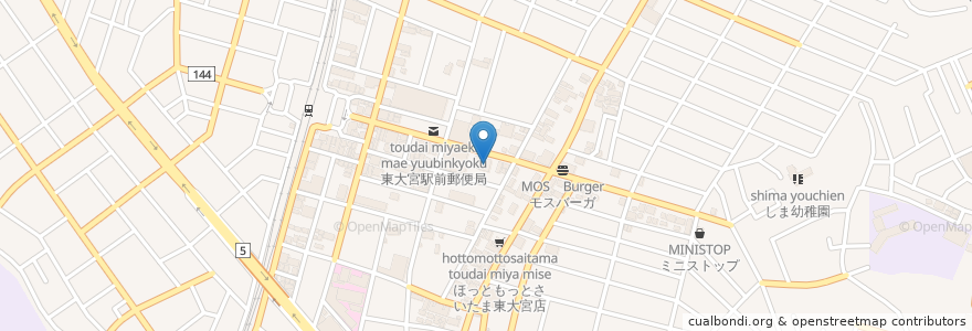Mapa de ubicacion de 武蔵野銀行 en Japon, Préfecture De Saitama, さいたま市, 見沼区.