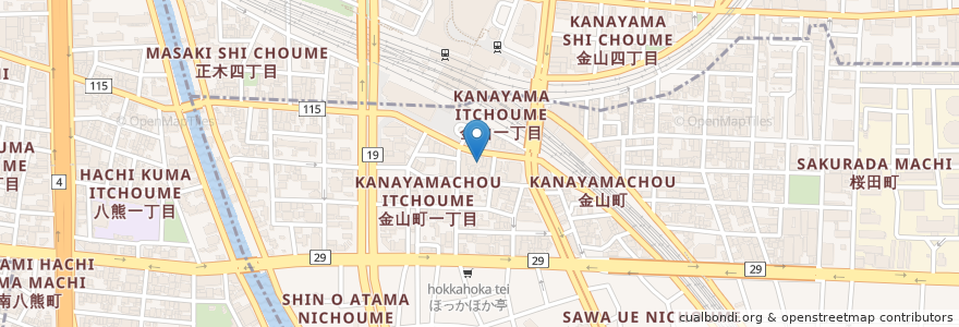Mapa de ubicacion de がブリチキン en 일본, 아이치현, 나고야 시, 熱田区.