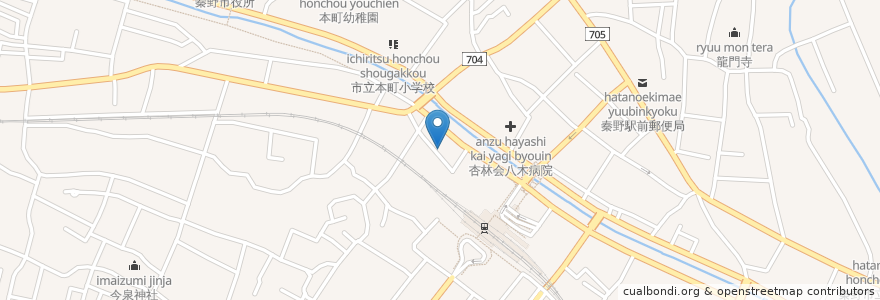 Mapa de ubicacion de 秦野市臨時第2自転車駐車場 en ژاپن, 神奈川県, 秦野市.