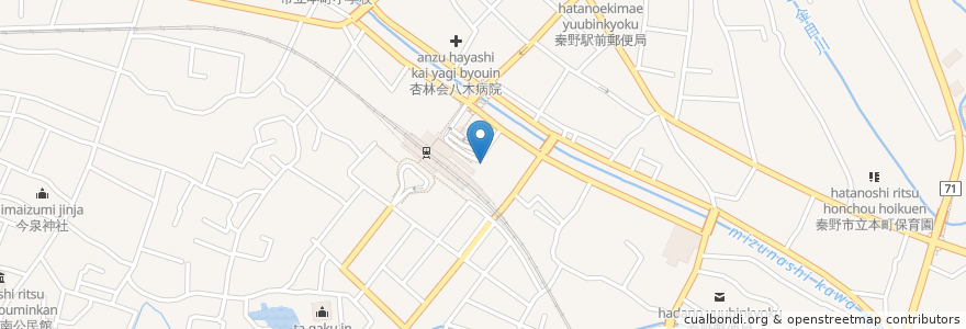 Mapa de ubicacion de オダクル 秦野北口 en Japonya, 神奈川県, 秦野市.