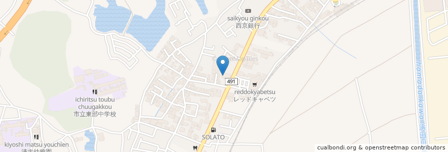 Mapa de ubicacion de 串かつ鍋おがた en 日本, 山口县, 下关市.