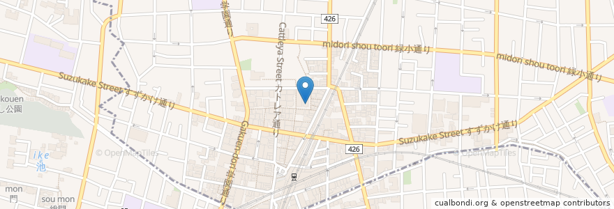 Mapa de ubicacion de Peter Rabbit Garden Cafe en 日本, 東京都, 目黒区.