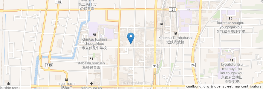 Mapa de ubicacion de 泉経寺 en Japan, Kyoto Prefecture, Kyoto, Fushimi Ward.