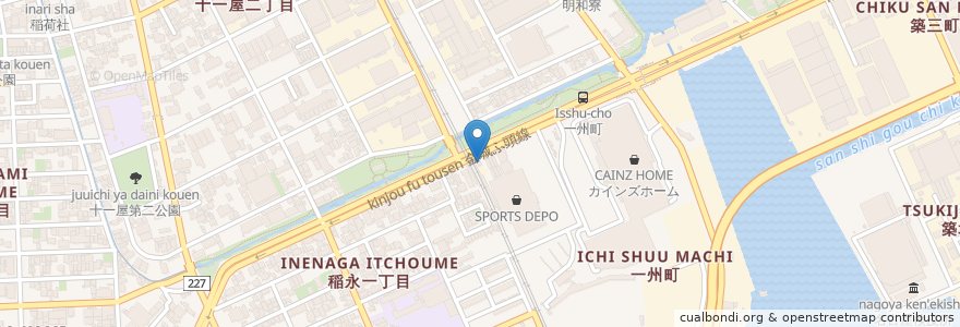 Mapa de ubicacion de 稲永駅前交番 en 일본, 아이치현, 나고야 시, 港区.