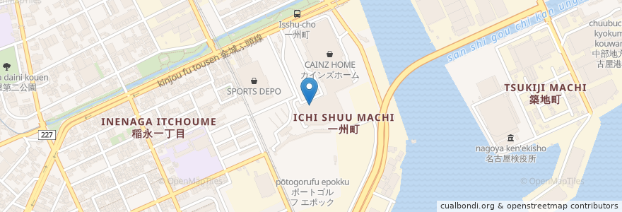 Mapa de ubicacion de マリンみなと歯科 en Japón, Prefectura De Aichi, Nagoya, 港区.