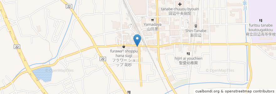 Mapa de ubicacion de サイモン en 日本, 京都府, 京田辺市.