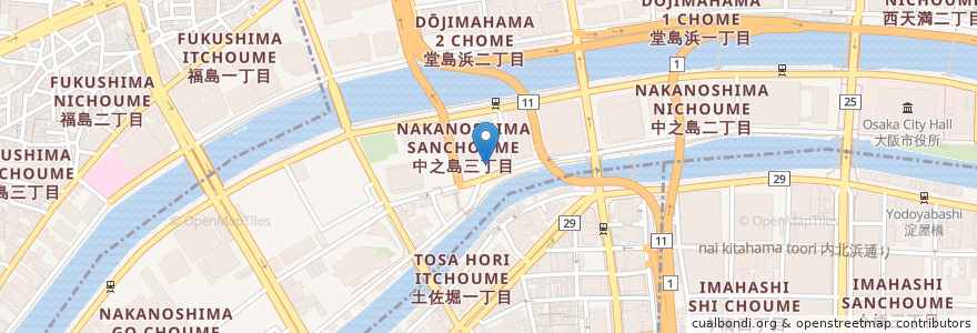 Mapa de ubicacion de 中之島一講 皇大神宮社 en Japonya, 大阪府, 大阪市, 北区.