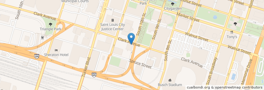 Mapa de ubicacion de Joe Buck's en Vereinigte Staaten Von Amerika, Missouri, City Of Saint Louis, St. Louis.