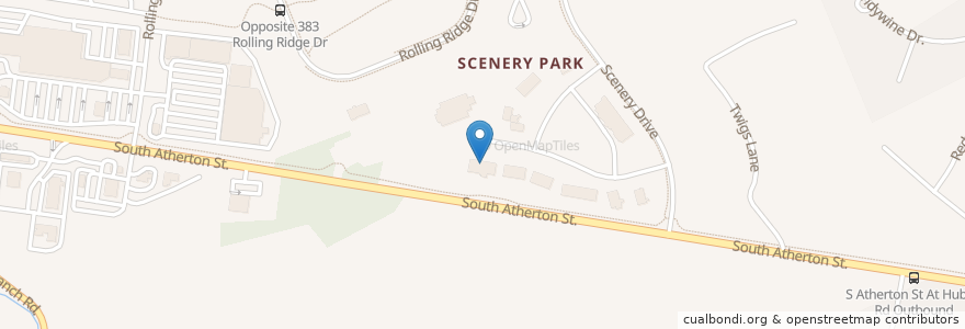 Mapa de ubicacion de Scenery Park Dental Associates en États-Unis D'Amérique, Pennsylvanie, Centre County, College Township.