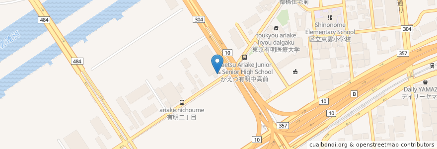 Mapa de ubicacion de Shell en Giappone, Tokyo, 江東区.