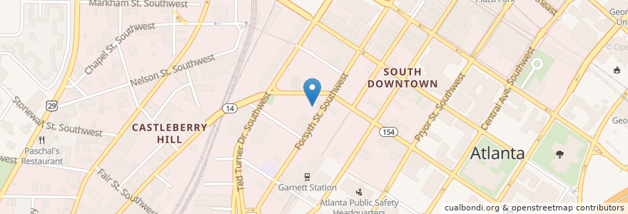 Mapa de ubicacion de Tangu Counseling & Treatment Center en 미국, 조지아, Fulton County, Atlanta.