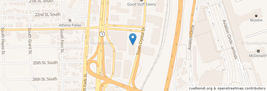 Mapa de ubicacion de Jimmy John's en Stati Uniti D'America, Virginia, Arlington County, Arlington.