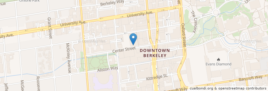 Mapa de ubicacion de Tamon Tea en United States, California, Alameda County, Berkeley.