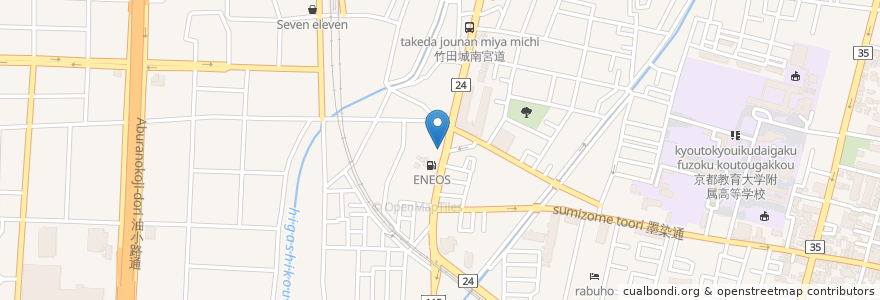 Mapa de ubicacion de ブーブーパーク en 日本, 京都府, 京都市, 伏見区.