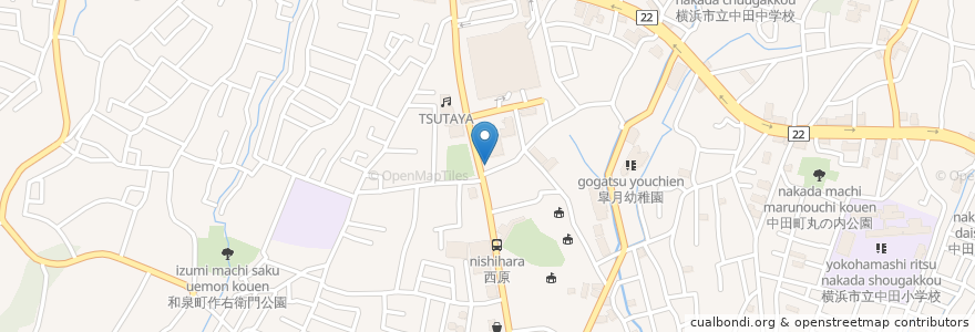 Mapa de ubicacion de 志波内科医院 en اليابان, كاناغاوا, 横浜市, 泉区.