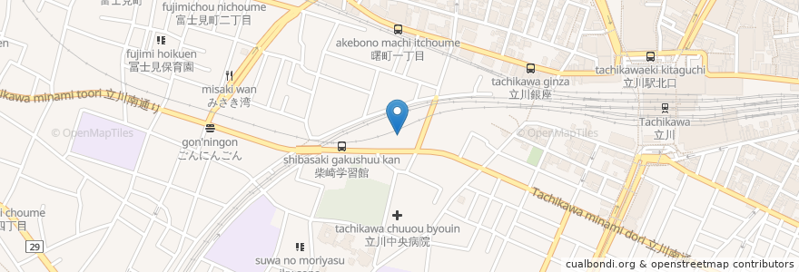 Mapa de ubicacion de N.P.C en Japon, Tokyo, 立川市.