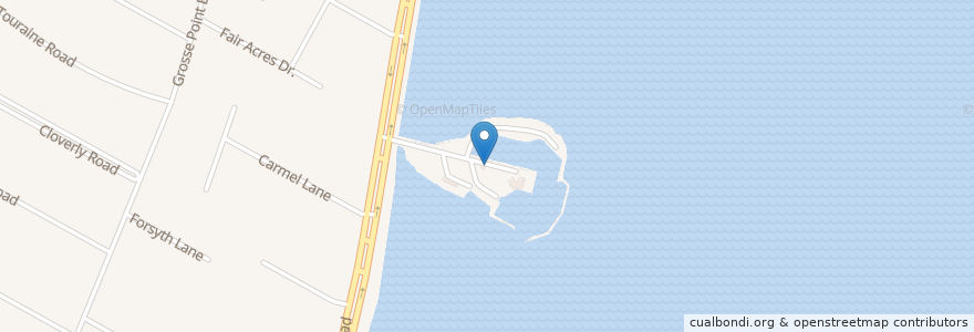 Mapa de ubicacion de Crescent Sailing Yacht Club en Verenigde Staten, Michigan, Wayne County, Grosse Pointe Farms.
