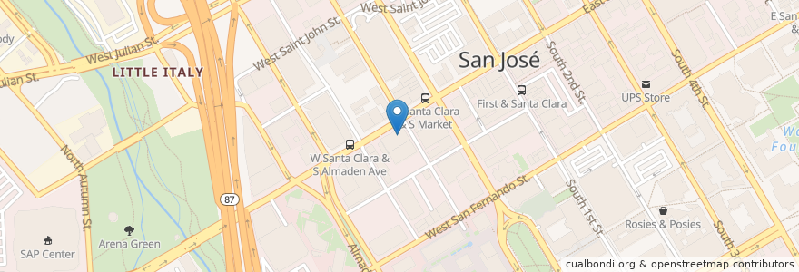 Mapa de ubicacion de Fremont Bank en الولايات المتّحدة الأمريكيّة, كاليفورنيا, مقاطعة سانتا كلارا, سان خوسيه.