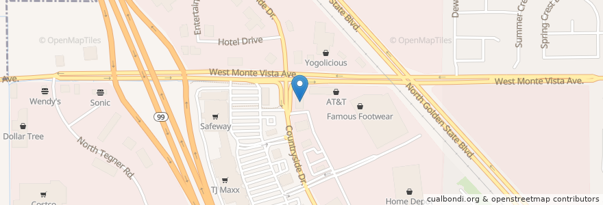 Mapa de ubicacion de Gyros & More en États-Unis D'Amérique, Californie, Stanislaus County, Turlock.