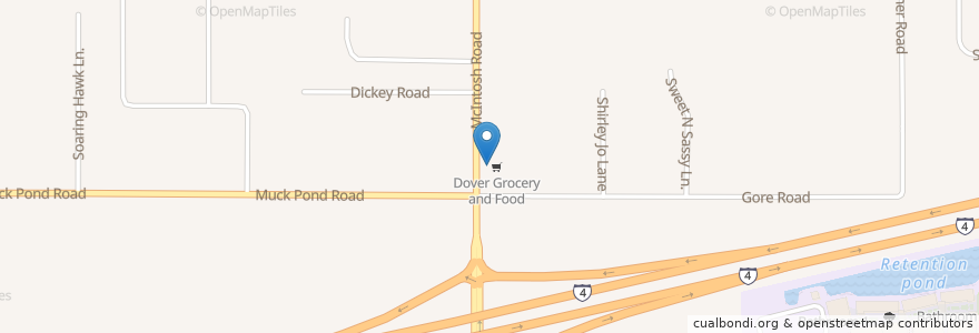 Mapa de ubicacion de Dover Restaurant en ایالات متحده آمریکا, فلوریدا, Hillsborough County.