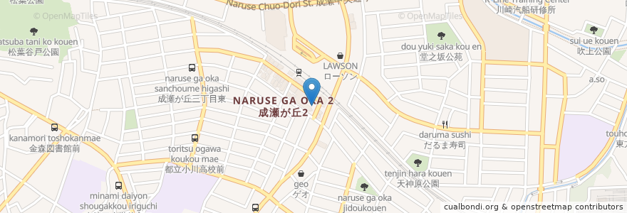 Mapa de ubicacion de タイムズ 成瀬が丘 en 일본, 도쿄도, 町田市.