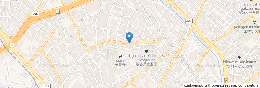 Mapa de ubicacion de キッチンロメル en 日本, 东京都/東京都, 渋谷区.