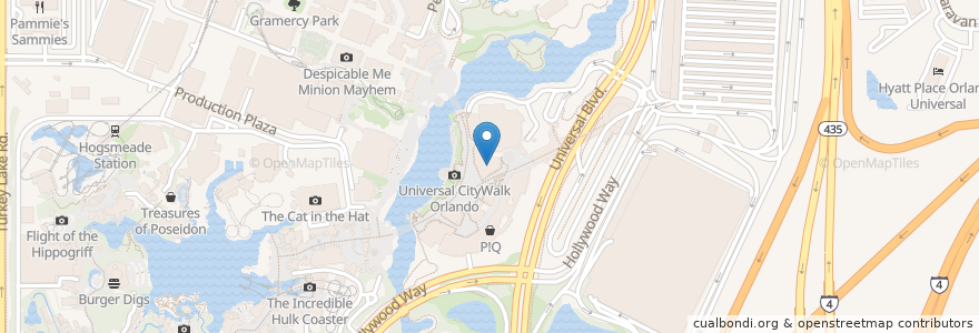Mapa de ubicacion de Moe's Southwest Grill en Verenigde Staten, Florida, Orange County, Orlando.