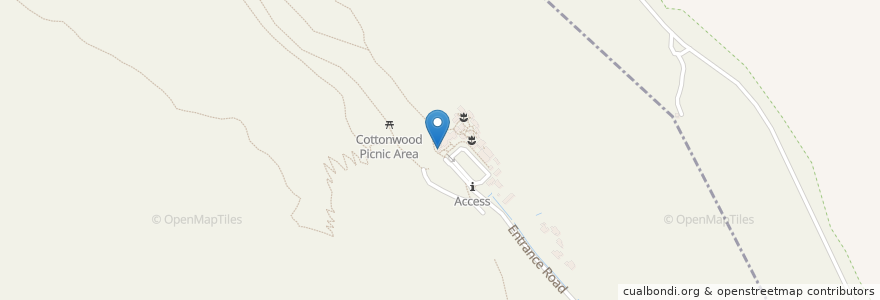 Mapa de ubicacion de Visitor Center Restroom en アメリカ合衆国, ニューメキシコ州, Sandoval County, Los Alamos County.