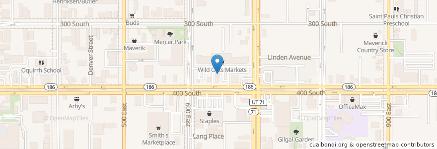 Mapa de ubicacion de Zao Asian Cafe en Соединённые Штаты Америки, Юта, Salt Lake County, Salt Lake City.