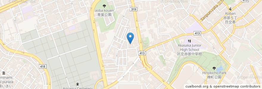 Mapa de ubicacion de 乃木坂ヴィラージュ en Япония, Токио, Минато.