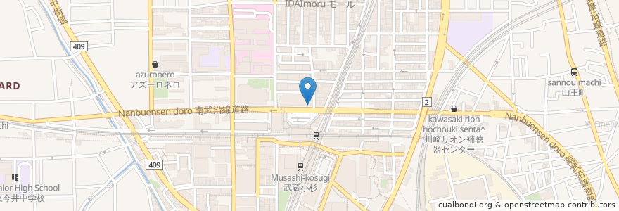 Mapa de ubicacion de みずほATMコーナー en اليابان, كاناغاوا, 川崎市, 中原区.