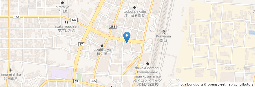 Mapa de ubicacion de 寿泉堂クリニック en Japão, 福島県, 郡山市.