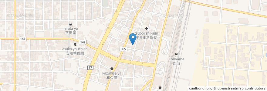 Mapa de ubicacion de MS大町パーキング en 日本, 福島県, 郡山市.