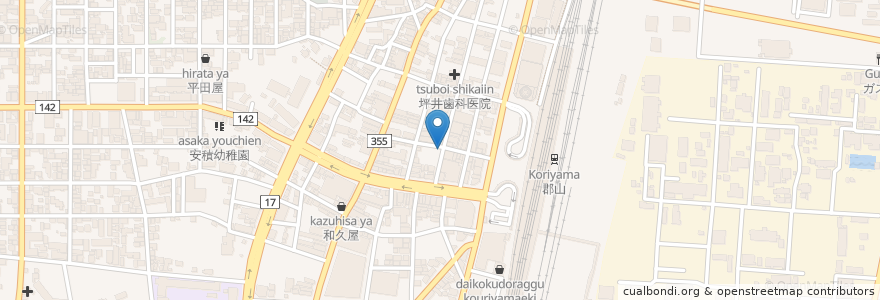 Mapa de ubicacion de ますや本店 駅前店 en 日本, 福島県, 郡山市.