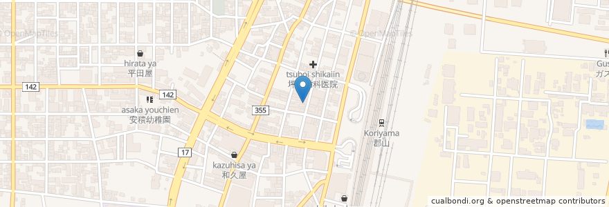 Mapa de ubicacion de まぜそば専門店 凛々亭 郡山本店 en 日本, 福島県, 郡山市.