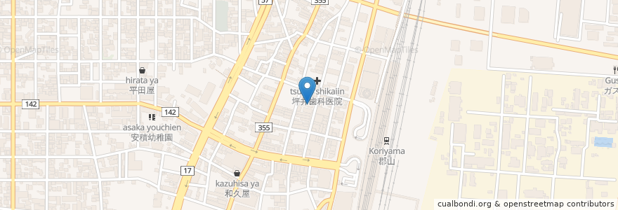 Mapa de ubicacion de エリートパーク en Japon, Préfecture De Fukushima, Koriyama.