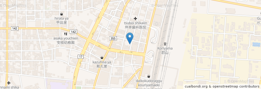 Mapa de ubicacion de エリートパーク1 en 日本, 福島県, 郡山市.