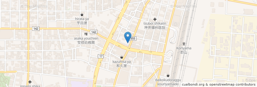 Mapa de ubicacion de フレンドパーク en Japan, 福島県, 郡山市.