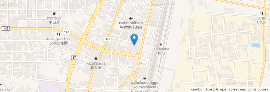 Mapa de ubicacion de ラーメン あさくさ en 日本, 福島県, 郡山市.
