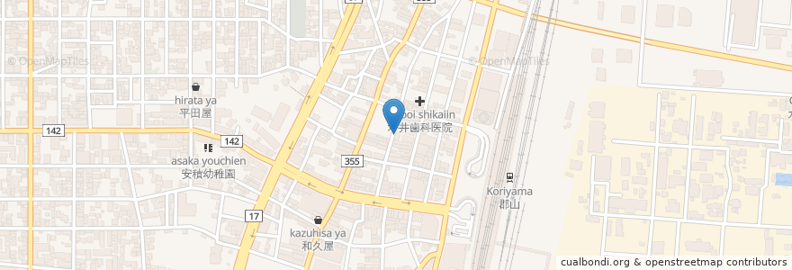 Mapa de ubicacion de 三浦医院 en Jepun, 福島県, 郡山市.